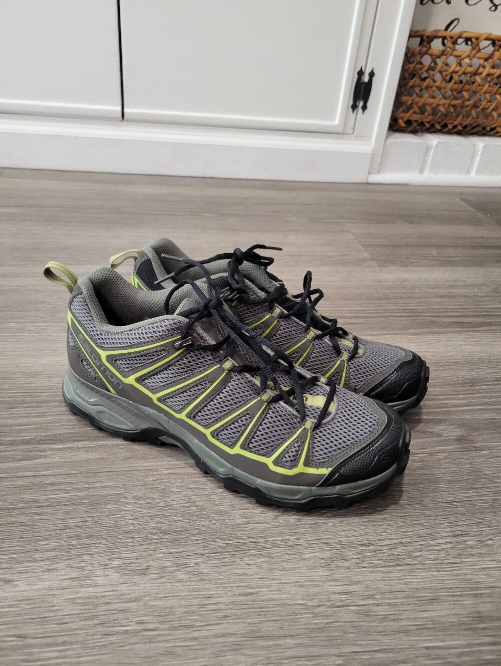 Saloman Castor Gray X Ultra Prime Hiking Trail Running Shoes Size 9